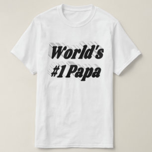 T-shirt Papa, texte noir