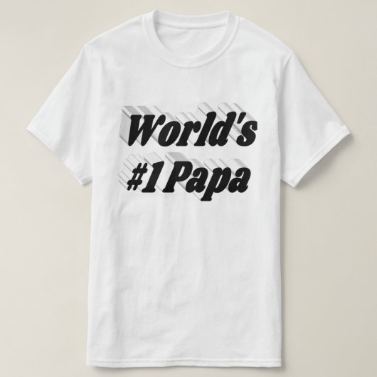 T-shirt Papa, texte noir (Design devant)
