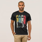 T-shirt Papa Tracteurs Fermier père de l'agriculture rétro (Devant entier)