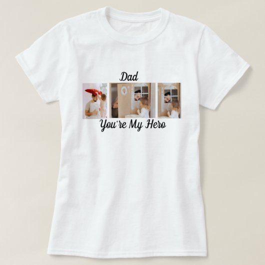 T-shirt Papa, tu es mon héros (Design devant)