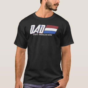 T-shirt Papa Une Véritable Fête des pères Héros Américaine