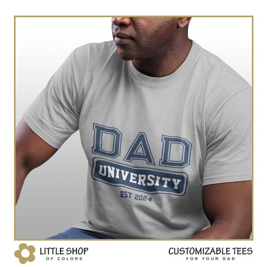 T-shirt Papa Université Varsity Style Fête du Père