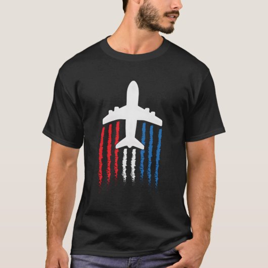 T-shirt Papa Us American Flag Air Fighter Jet Fête des pèr (Devant)