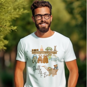 T-shirt Papa va être nourricière, ours en peluche, vêtemen