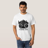 T-shirt Papa. Vélo noir pour pères. Vélo (Devant entier)