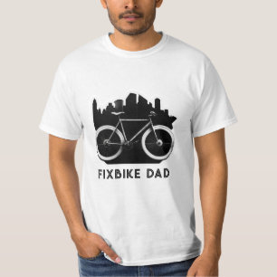 T-shirt Papa. Vélo noir pour pères. Vélo
