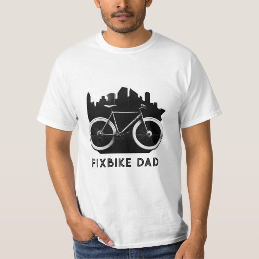 T-shirt Papa. Vélo noir pour pères. Vélo (Devant)