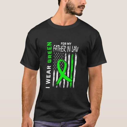 T-shirt Papa Vert Pour Mon Père En Droit Maladie Du Rein A (Devant)