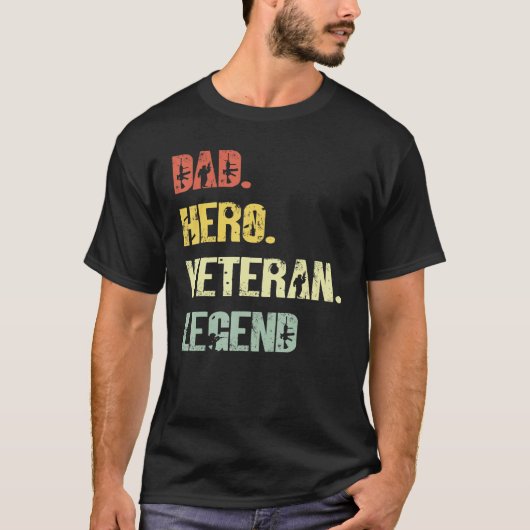 T-shirt Papa vétéran (Devant)