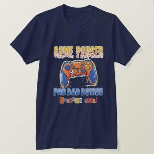 T-shirt Papa Video Gamer Drôle Citation (Design devant)