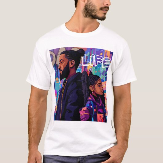 T-shirt Papa, vie (Devant)