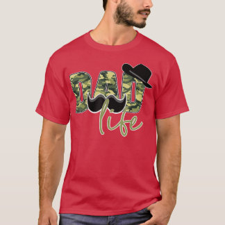 T-shirt Papa Vie Et Casquette Avec Camo Pour Papa Hommes D