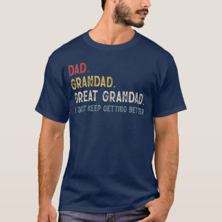 T-shirt Papa Vintage Grand-père Arrière-grand-père je cont