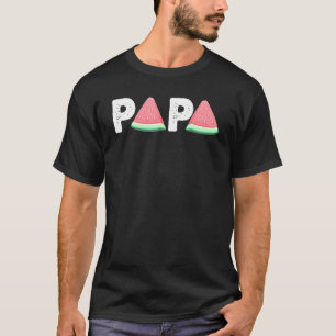 T-shirt Papa Watermelon Trendy Papa Grandpa Fruit