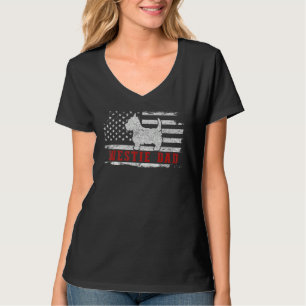 T-shirt Papa Westie homme Drapeau américain décontracté Pa