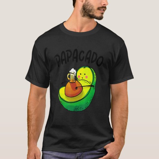 T-shirt Papaacado Avocado Papa Vegan Daddy Faire-part (Devant)