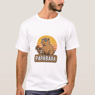 T-shirt PAPABARA Casquette Rétro Capybara Papa Conception