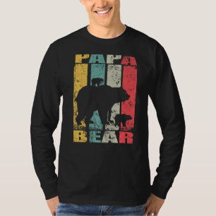 T-shirt Papabear Baby Nouveau-né Ours Twin Family Papa Pap