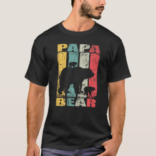 T-shirt Papabear Baby Nouveau-né Ours Twin Family Papa Pap