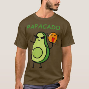 T-shirt Papacado Drôle Père Papa Mari Avocado Lover Cu