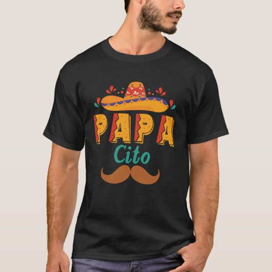 T-shirt Papacito Cinco De Mayo Fiesta Mexican Father (Devant)