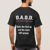 T-shirt Papas contre des filles datant la pièce en t (Dos)