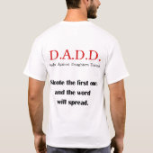 T-shirt Papas contre des filles datant la pièce en t (Dos)