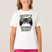 T-shirt Papa's Gaming Buddy Père Enfant Gamer Matching (Devant)