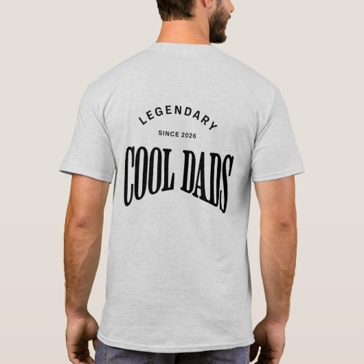 T-shirt Papas Légendaires Cool – Conception de Typographie (Dos)