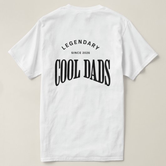 T-shirt Papas Légendaires et Cool – Conception de Typograp (Design dos)