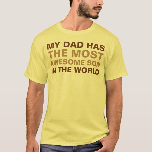 T-shirt Papa's Most Awesome Son Saying (Devant)