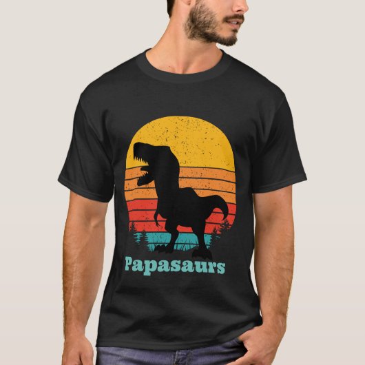 T-shirt Papasaures Sunset rétro (Devant)