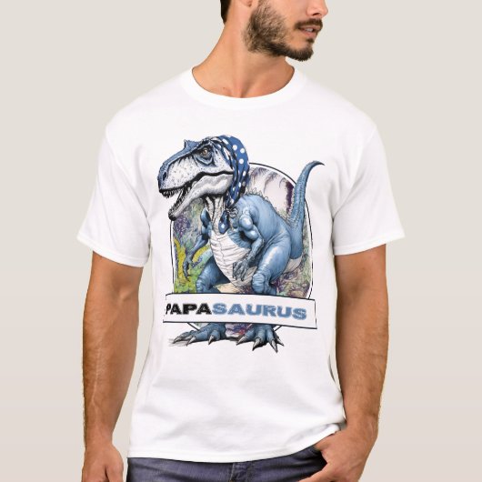 T-shirt Papasaurus Dinosaur (Devant)