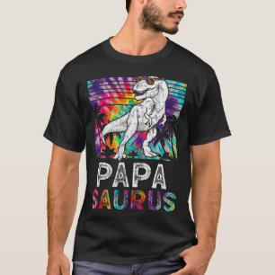T-shirt Papasaurus Dinosaure Papa Saurus Famille Étiquette
