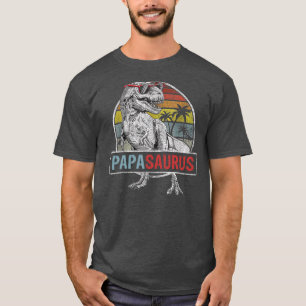 T-shirt Papasaurus Funny T Rex Dinosaur Papa saurus