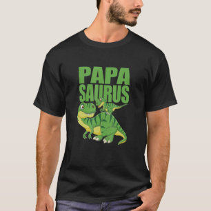 T-shirt Papasaurus Rex Dinosaur Papa Saurus Famille Matchi