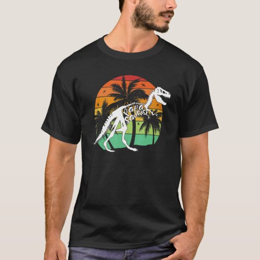 T-shirt Papasaurus Rex Papa Papa Papa Dinosaur Rex Papa Sa (Devant)