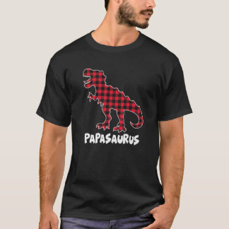 T-shirt Papasaurus rouge Paid Correspondant Famille Noël N
