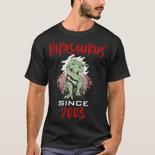T-shirt Papasaurus since 2003 (Devant)