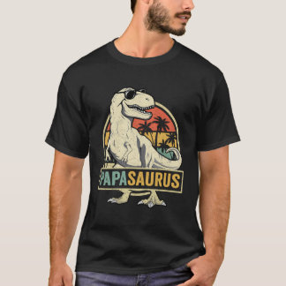 T-shirt Papasaurus T Rex Dinosaur Papa Saurus Famille
