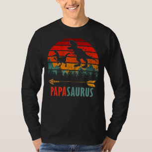 T-shirt Papasaurus T Rex Dinosaur papa Saurus Family Match