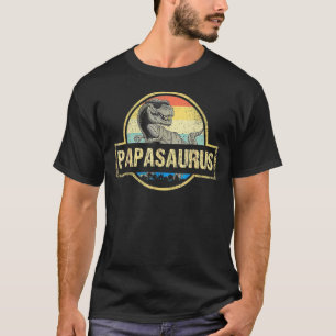 T-shirt Papasaurus T Rex Dinosaur Papa Saurus Family Match