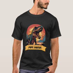 T-shirt Papasaurus T Rex Dinosaur Papa Saurus Grandpapa