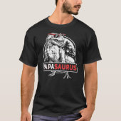 T-shirt Papasaurus T rex Dinosaure Funny Papa Saurus (Devant)