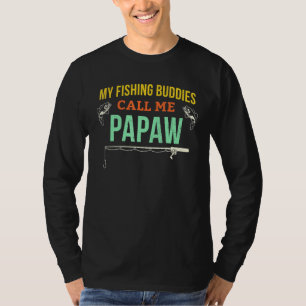T-shirt Papaw Fishing Grand-pa Pêcheur Partenaire Buddy Ba