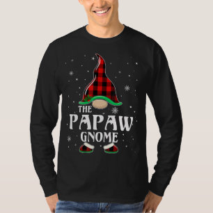 T-shirt Papaw Gnome Buffalo Plaid Matching Family Christma