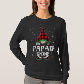 T-shirt Papaw Gnome Buffalo Plaid Matching Family Christma (Devant)