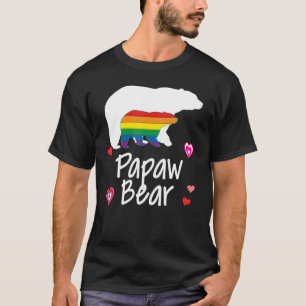 T-shirt Papaw Lgbt Bear Gay Lesbian Pride Rainbow Floral T