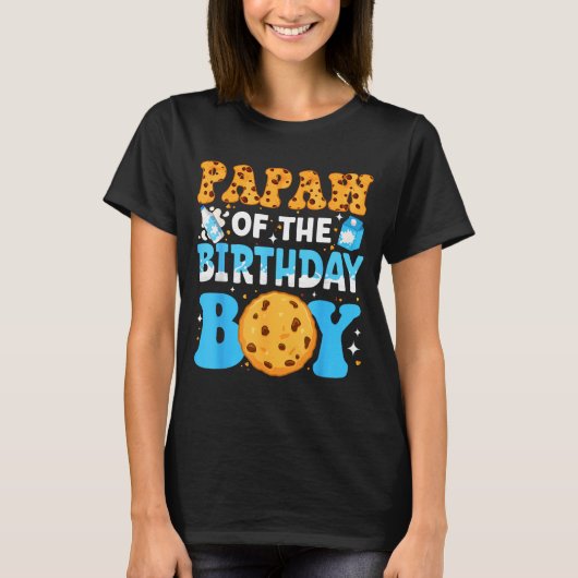 T-shirt Papaw Of The Birthday Boy Milk And Cookies 1st Bir (Devant)