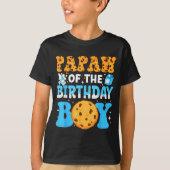 T-shirt Papaw Of The Birthday Boy Milk And Cookies 1st Bir (Devant)